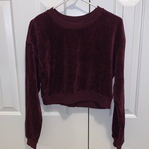 Forever 21 corduroy cropped sweatshirt
